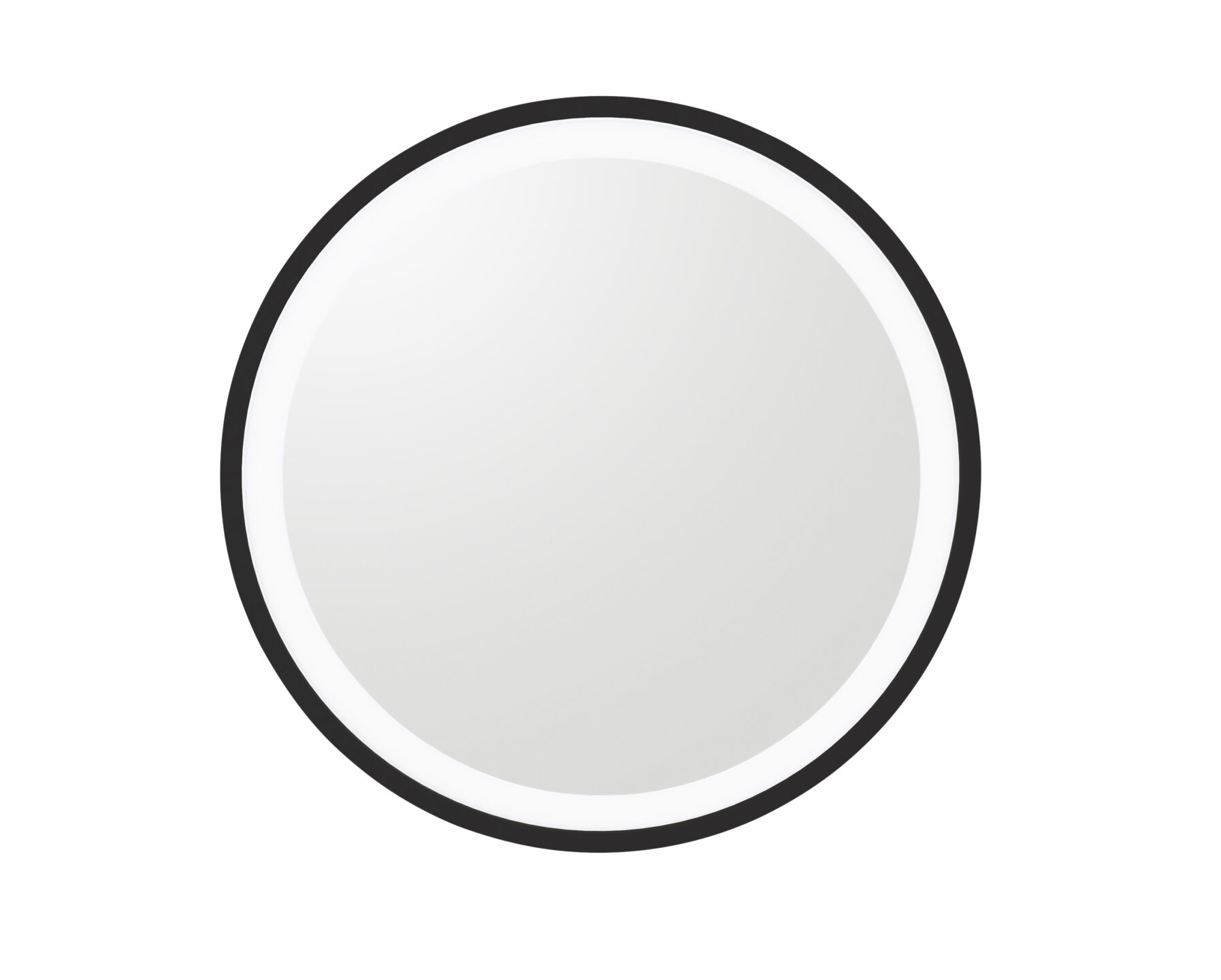 lustro ring w czarnej ramie na bialym tle