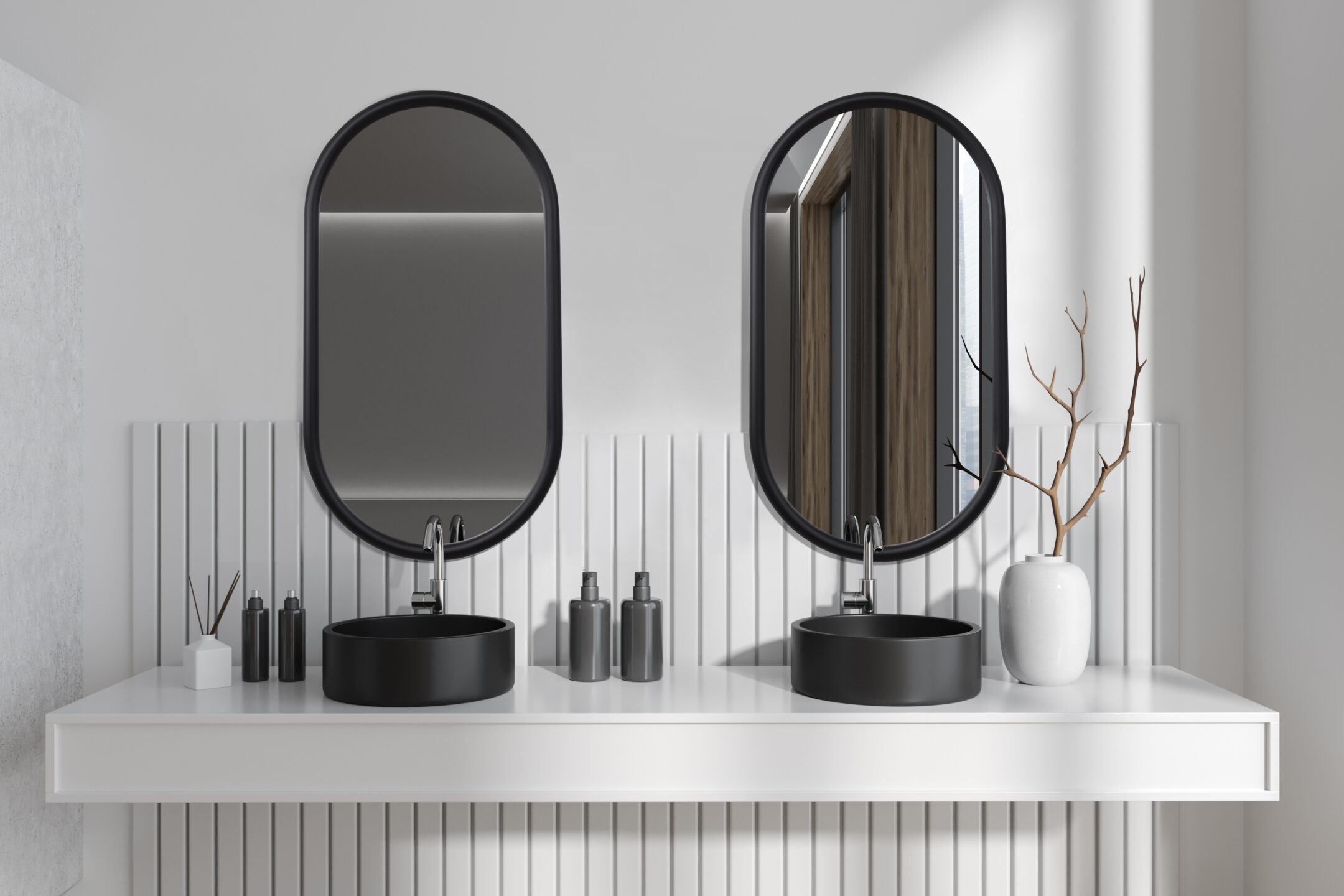 lustro Puffy łazienkowe nad umywalką