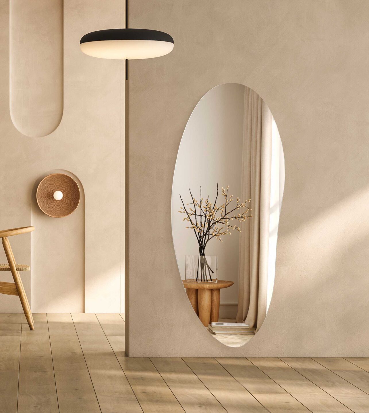 lustro organiczne Edvard Long do przedpokoju