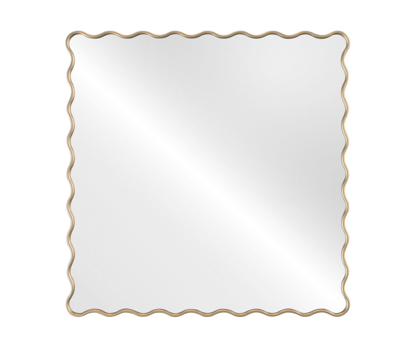 lustro w złotej ramie Biscuit Square Framed