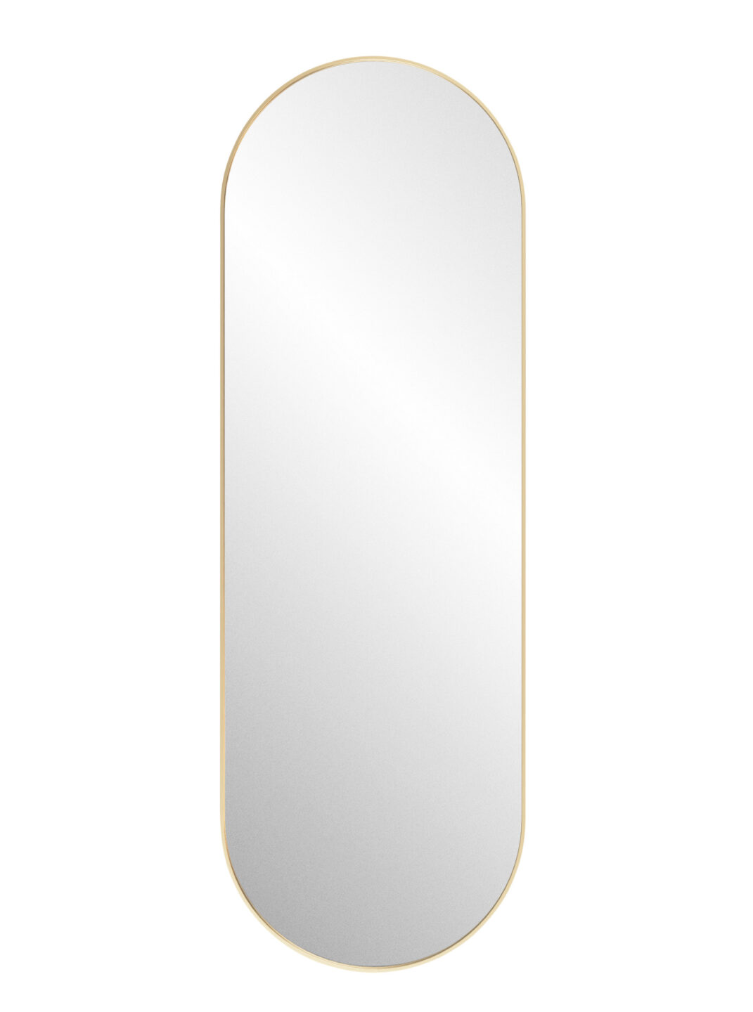 lustro owalne candy long zlote na bialym tle