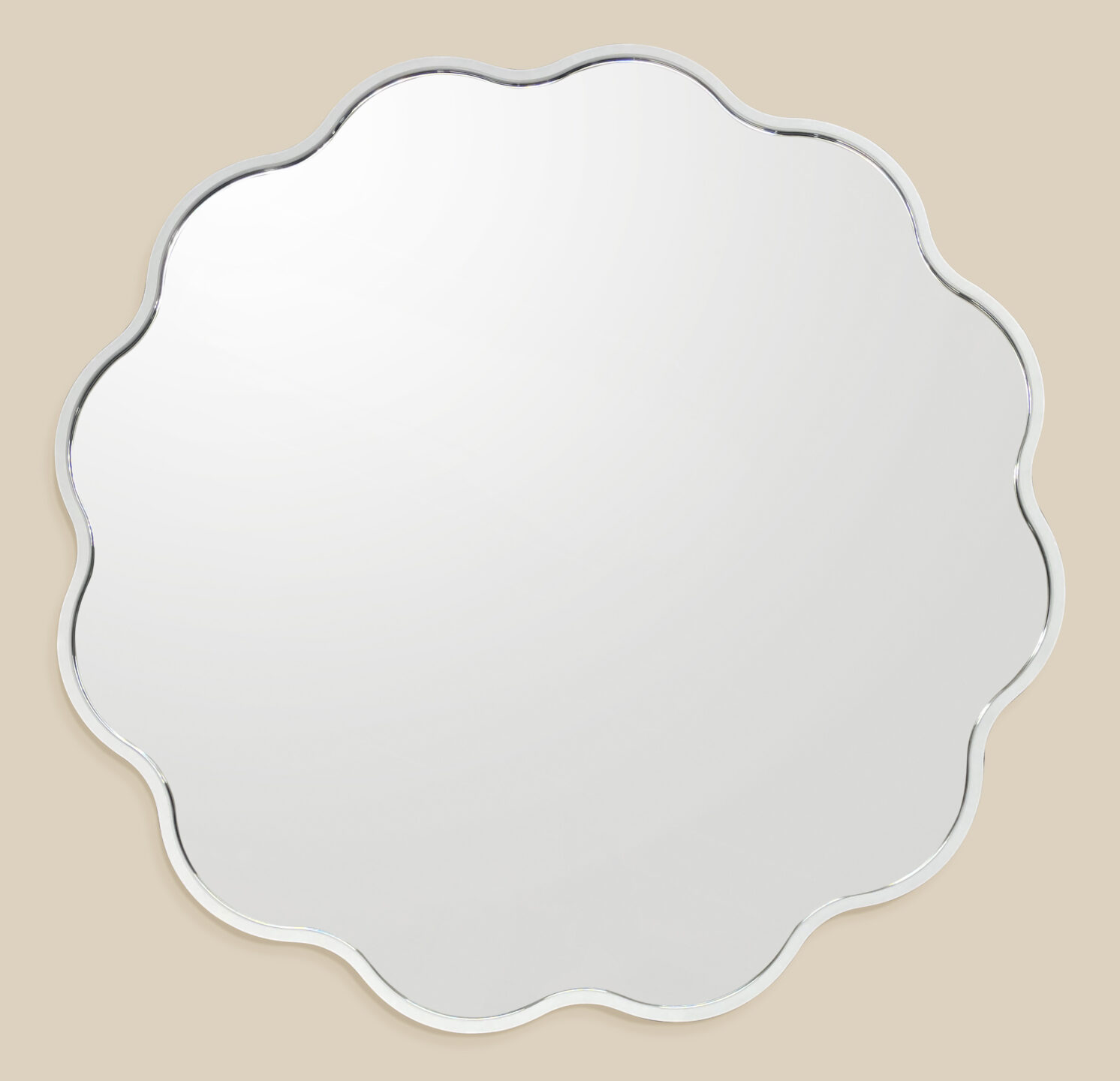 lustro ribbon biale na brzoskwiniowym tle